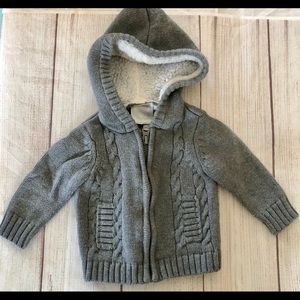 Koala Baby Boutique 3 Mo Hooded Zip up Sweater With faux fur lining inside